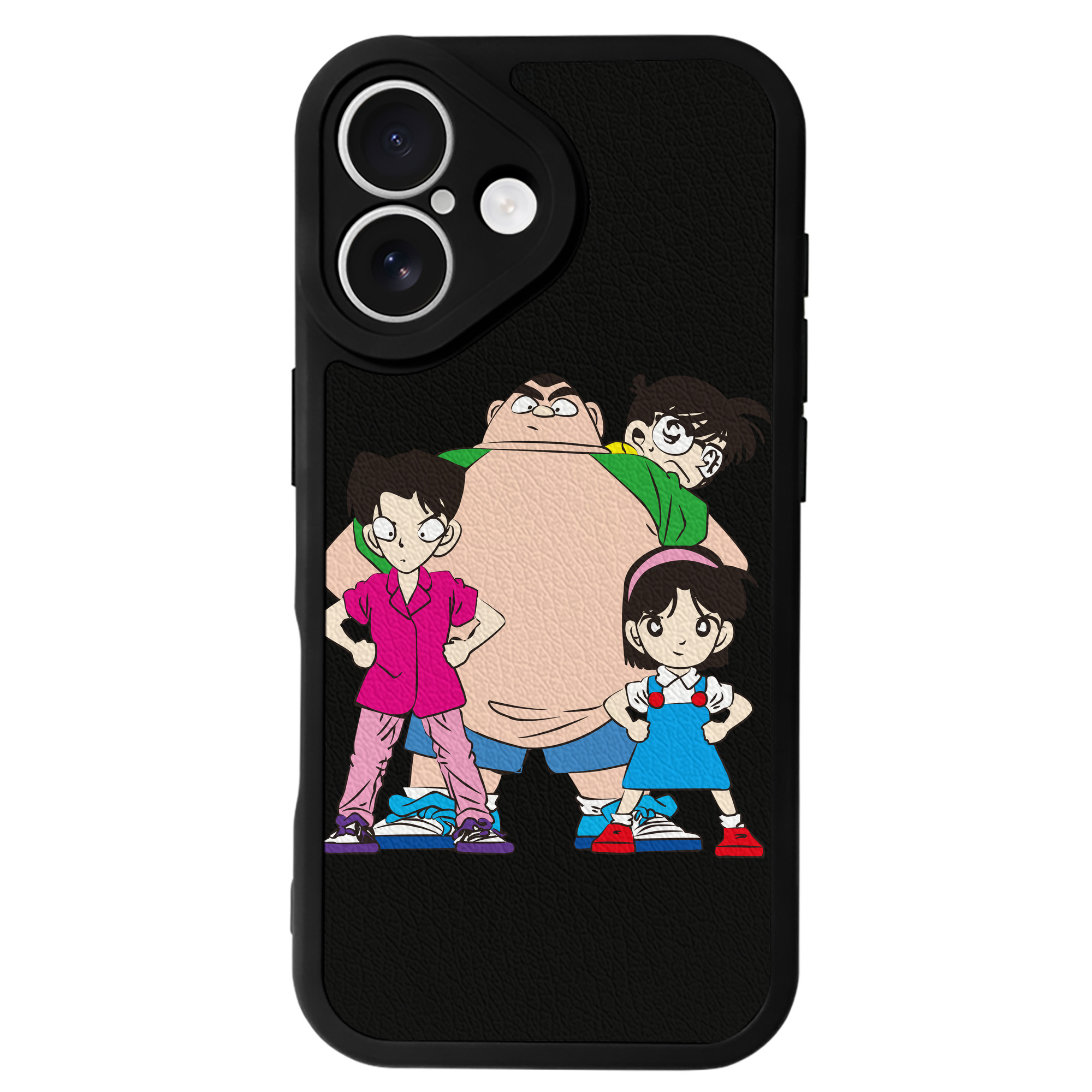 （画像用） 名探偵コナン Detective Conan 【iPhone 16シリーズ対応】シリコンスマホケース（レザー調） 材質：シリコン